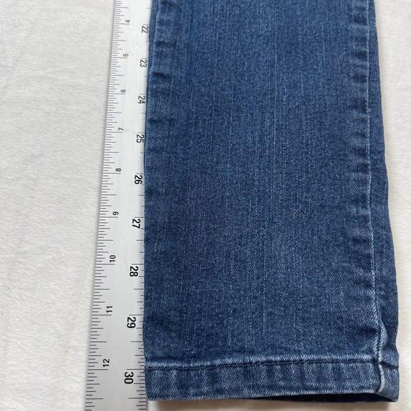 Andrea Jeans Women's 9 Blue Denim Cotton Stretch Mid-Rise Zip Fly Skinny Leg - Picture 9 of 12